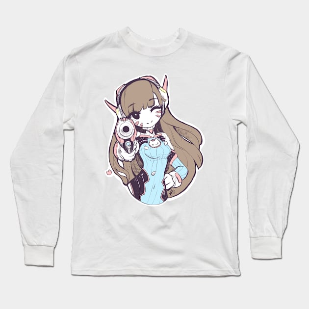 D.Va Long Sleeve T-Shirt by k3lly01